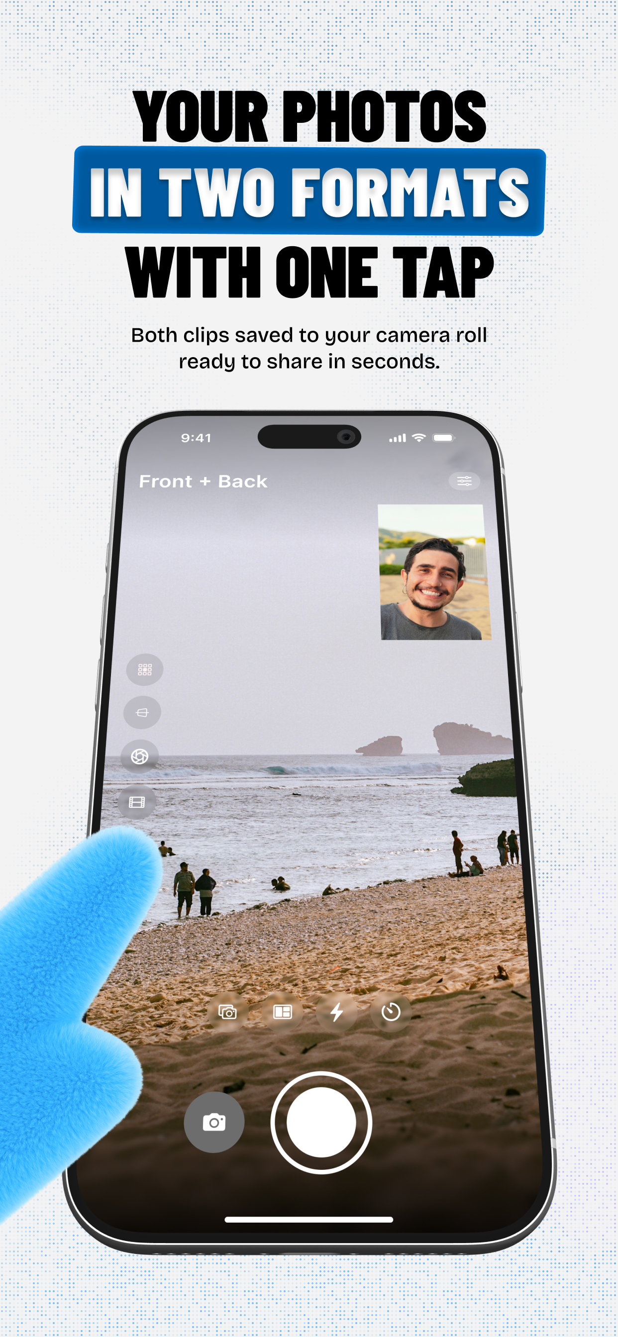Studio Cam front and back capture screen